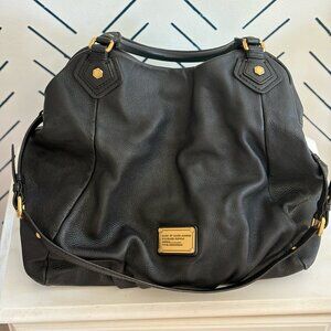 MARC By Pebbled Calfskin Classic Q Francesca Tote Black